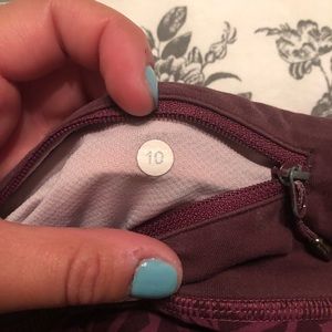 Size 10 Floral design Lululemon speed shorts